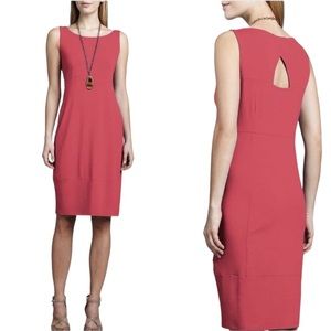 Eileen Fisher Coral Sleeveless Cutout Back Rayon Knit Dress Size Medium